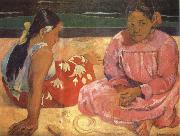Paul Gauguin Two Women on the Beach oil painting artist